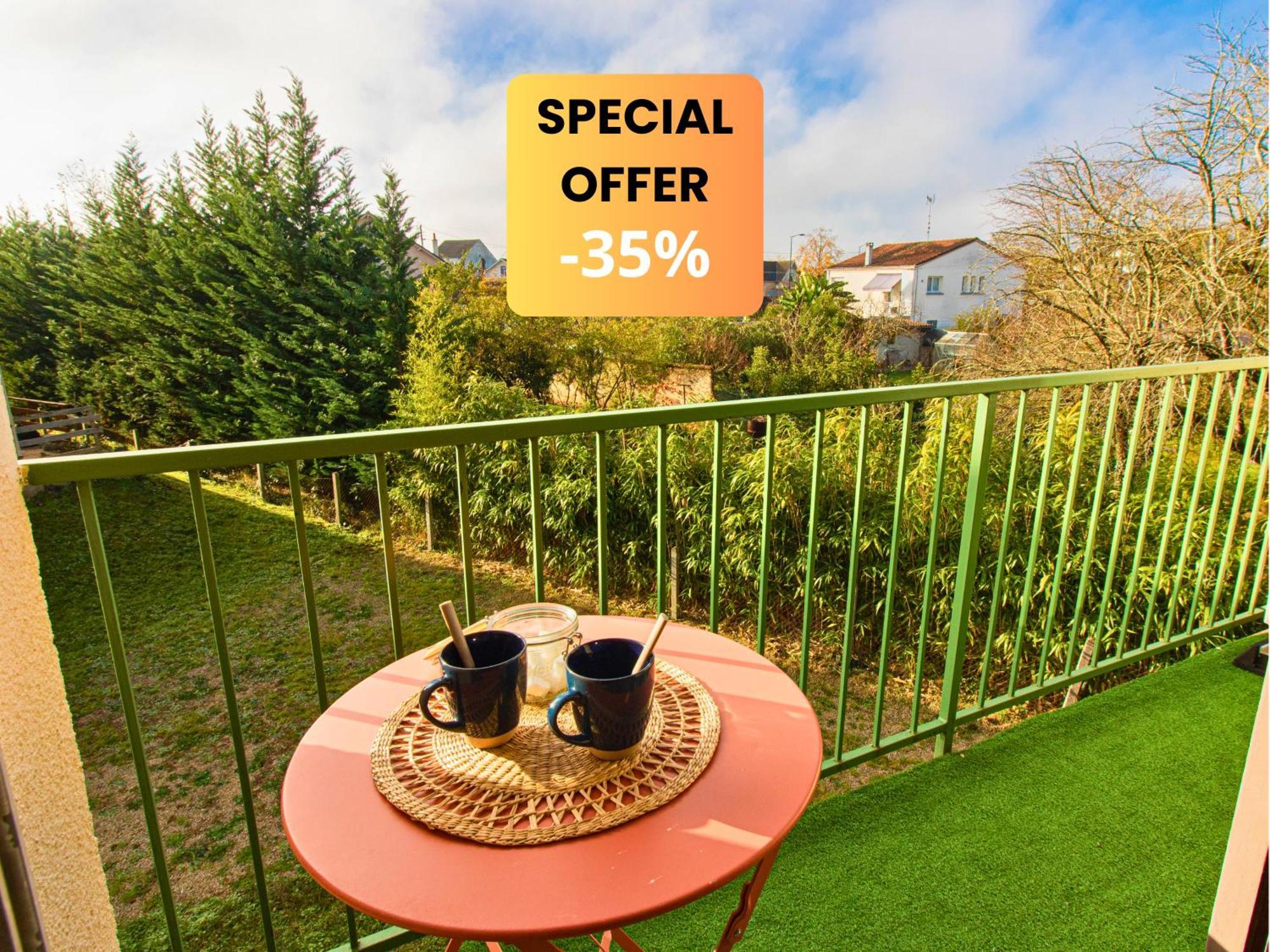 Le Pic'vert - Free Parking - 400m Hospital - 15min Train Station & Historic Center - Air Conditionner - Calm & Cosy Apartment Bergerac